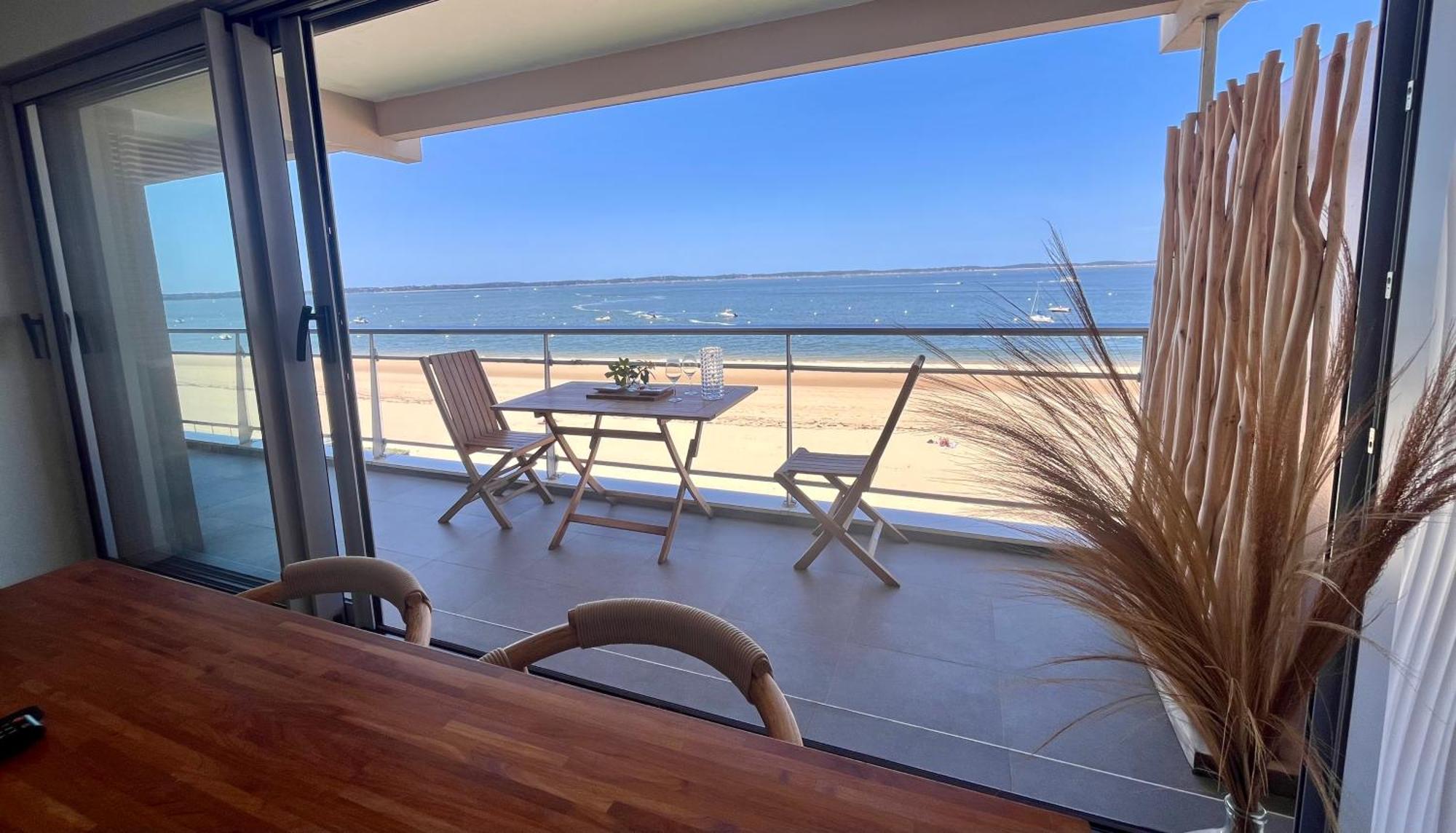 Premiere Ligne Acces Prive Et Direct A La Plage Vue Mer Arcachon Exteriör bild