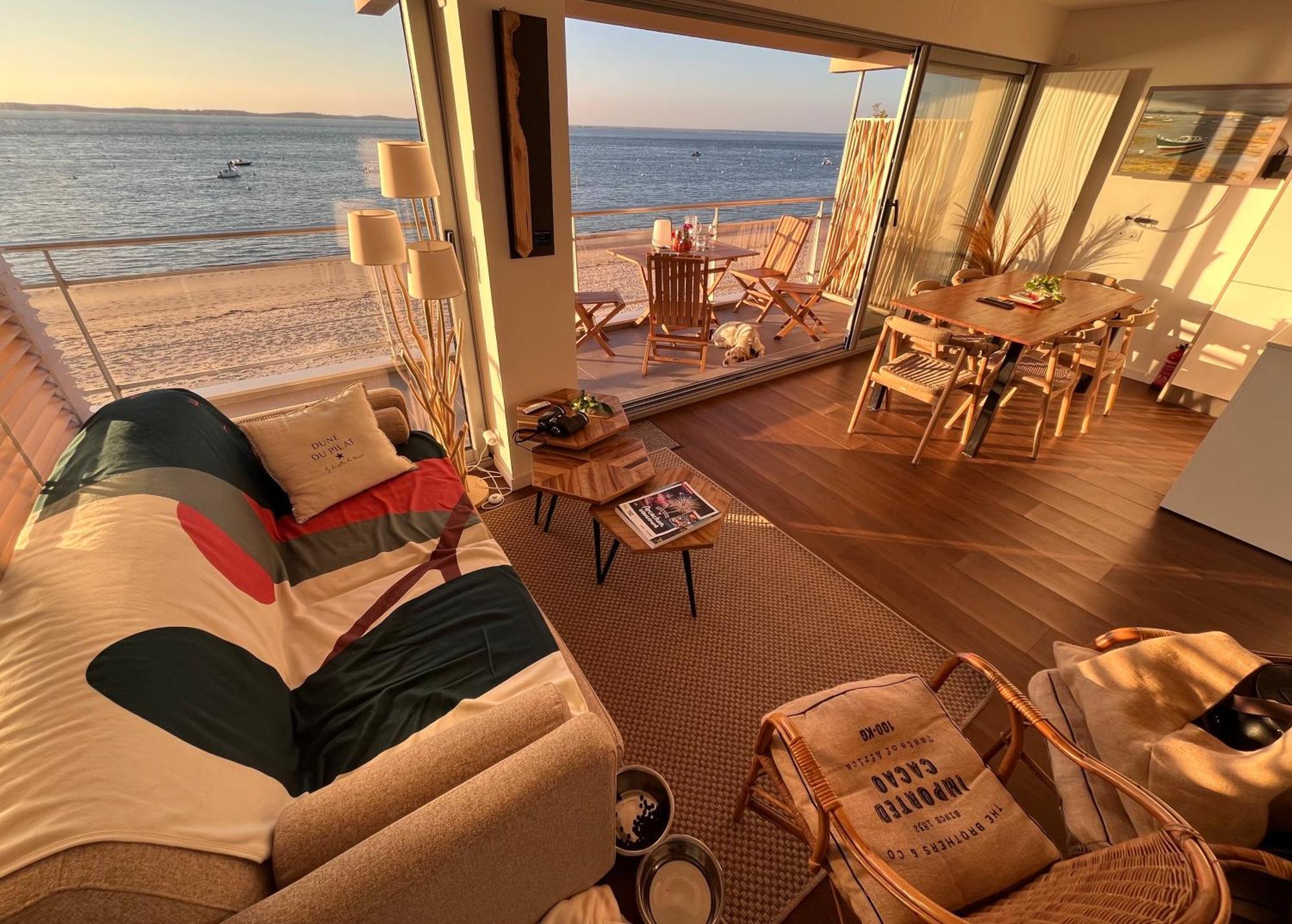 Premiere Ligne Acces Prive Et Direct A La Plage Vue Mer Arcachon Exteriör bild