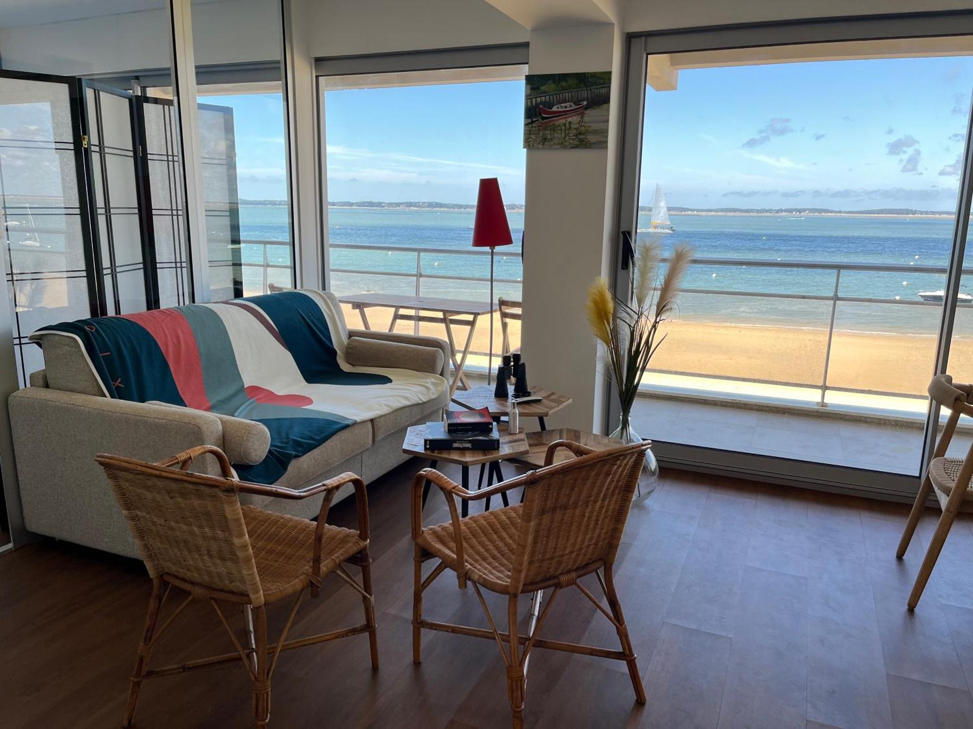 Premiere Ligne Acces Prive Et Direct A La Plage Vue Mer Arcachon Exteriör bild